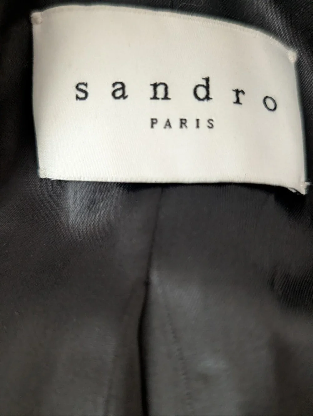 Sandro Paris Black Wool Tuxedo Blazer Size EU 52
